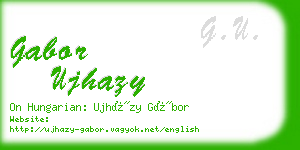 gabor ujhazy business card